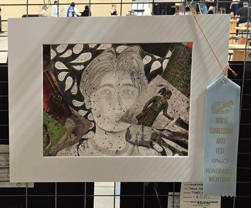 Congratulations to Northwoods Middle School Elementary Visual Arts student William Pozotempa Bastian, whose work received an Honorable Mention in the 2024 North Charleston Arts Fest. @CCSDConnects