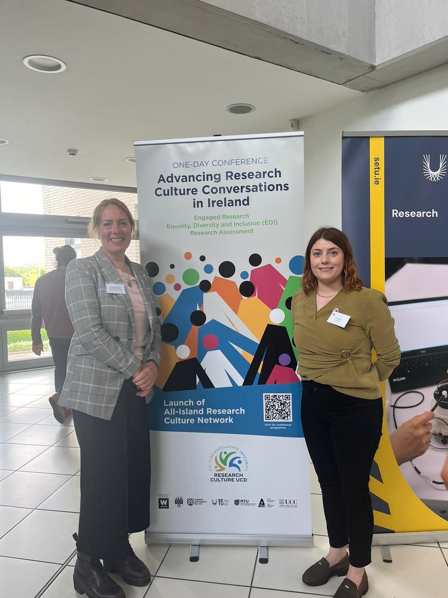 @AlCRIproject’s Engagement Research Manager, Chantal with Prof. Kate Robson, VP for Research, Innovation, and Impact,@UCD_Research at the #ResearchCultureConference2024 hosted by @SETUIreland, Waterford. @wellcometrust @reculture_ucd #ResearchCulture #IslandOfIreland