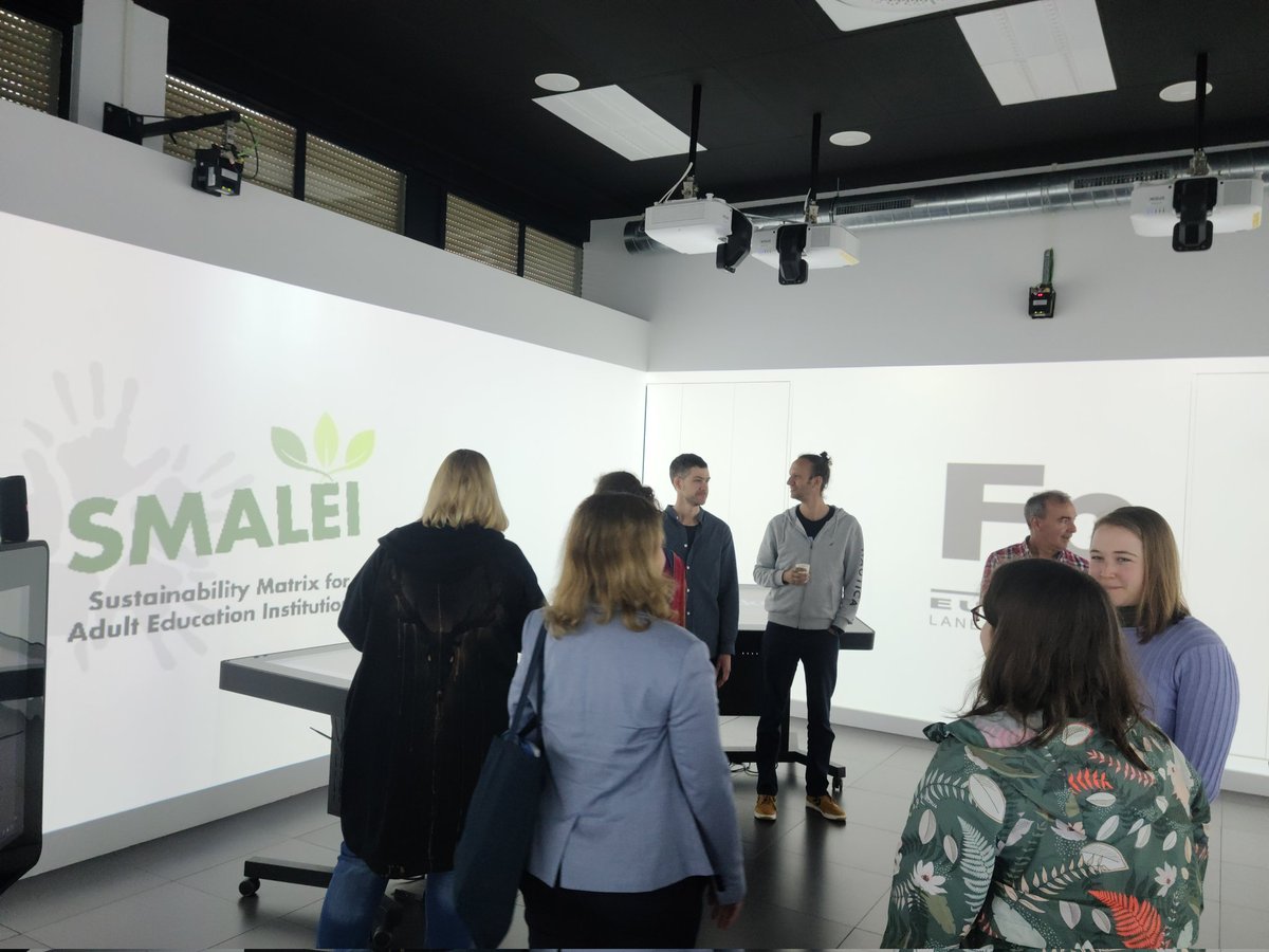 Partners are at @tknika working on the #SMALEIPROJECT. The project is building a self assessment tool for ALE institutions to test their sustainability 🌿 Tknika is the perfect location to be inspired for this forward looking project!