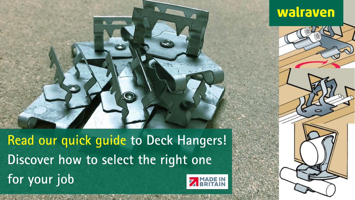 Steel decking has become a go-to fixing surface in construction projects, simplifying service installations without the need for ceiling drilling. Follow the link to read more on Deck Hangers! bit.ly/44GPLXq #britclips #fixings #guide #madeinbritain 🇬🇧 👍