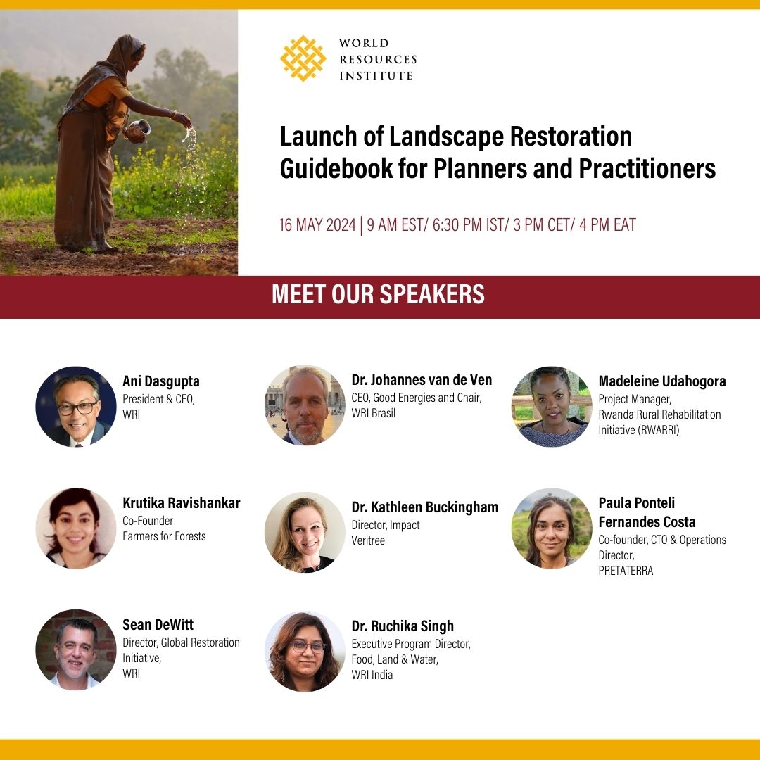 Meet our expert panel for the launch webinar of 'Step-by-Step Guide for Restoration Planners and Practitioners' on May 16, 2024! Discover how this guidebook empowers restoration efforts. Register: shorturl.at/rtxFU #GenerationRestoration