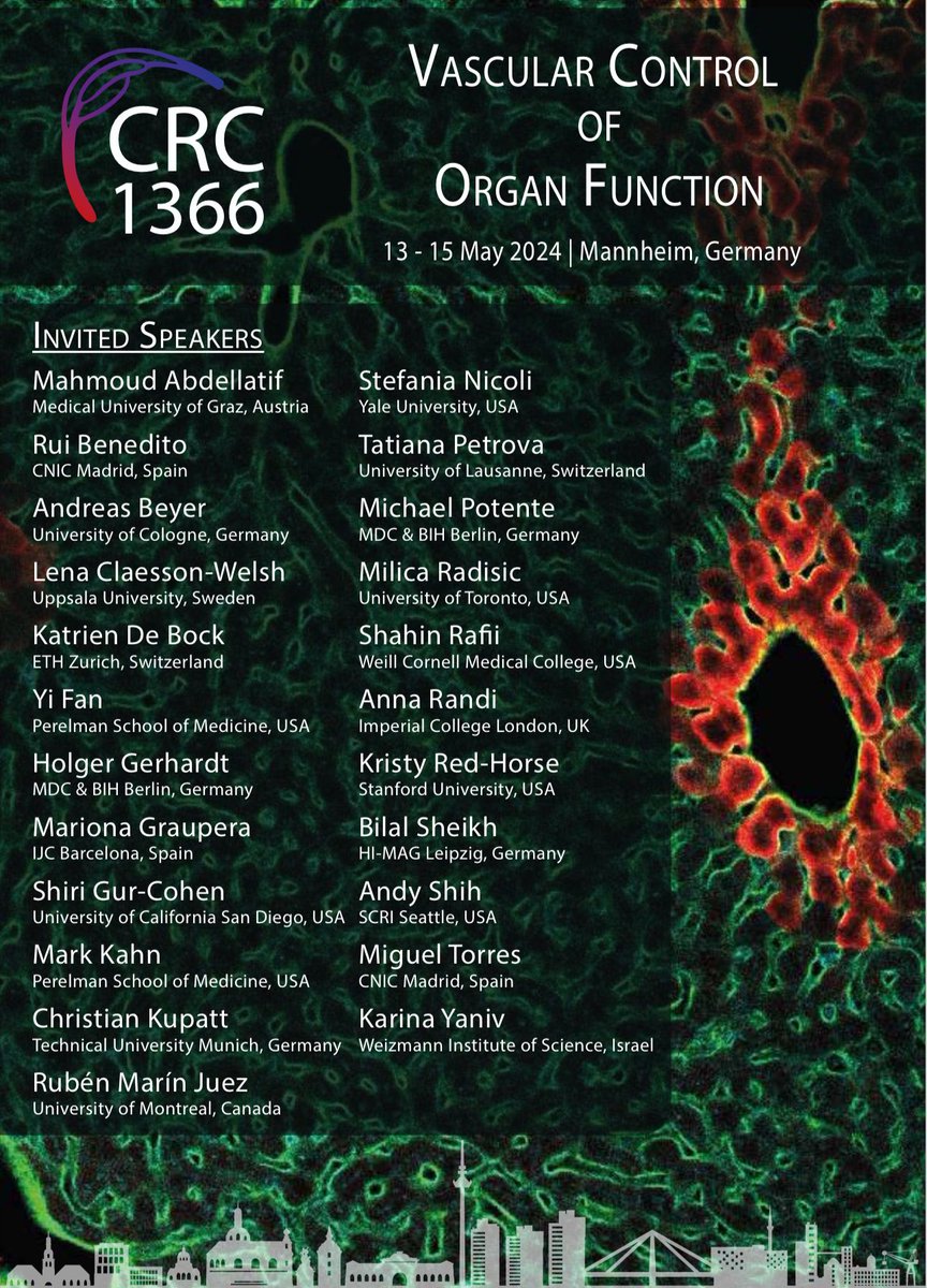 Yi Fan (@yi33660165) on Twitter photo Spectacular #CRC1366 "Vascular Control of Organ Function" meeting 🌟 Cutting-edge topics in vascular biology discussed. Organized by a truly visionary leader <a href="/HellmutAugustin/">Hellmut Augustin</a> Spectacular #CRC1366 "Vascular Control of Organ Function" meeting 🌟 Cutting-edge topics in vascular biology discussed. Organized by a truly visionary leader <a href="/HellmutAugustin/">Hellmut Augustin</a>