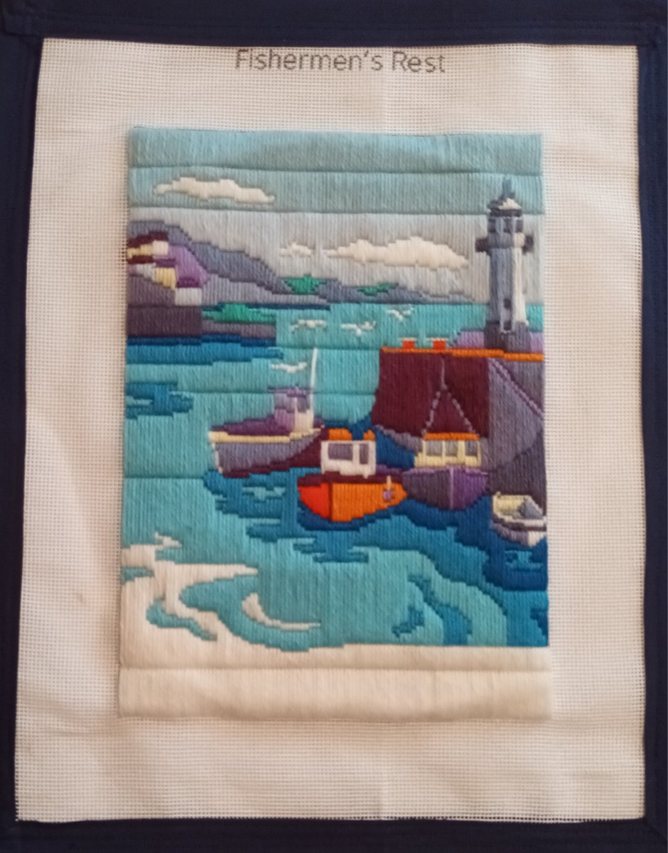 I finished a fairly easy long-stitch tapestry last night. It's the first piece of needlework I've managed to finish for a long time and I'm managing to be quite pleased with it. 
The design is by Bothy Threads.