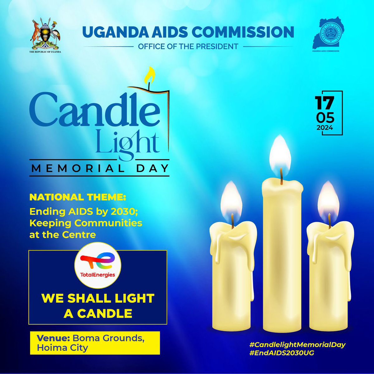 While it may be a sad day, it is also a day of hope, helping people to realize that there is still life after losing a loved one and hold onto that to live a better,healthier life. @aidscommission @TASOUganda @UNYPA1 @TotalEnergiesUG #CandlelightMemorialDay #EndAids2030UG 3/3