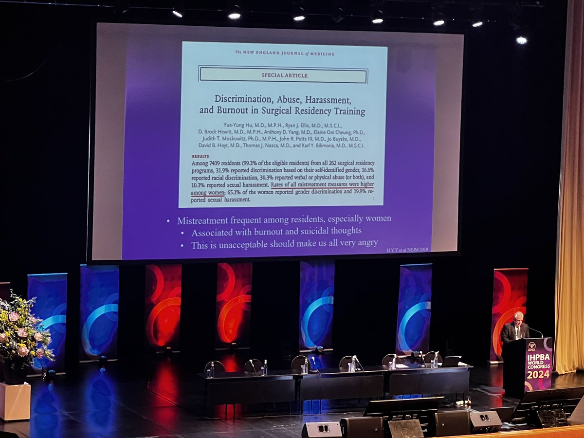 Great @IHPBA presidential address @ #IHPBA2024. Need to increase diversity in our society and work for equal pay and leadership opportunities and no discrimination. No history of female Presidents in 3 out of 4 HPB societies! @EAHPBA @APHPBA2023 @AHPBA