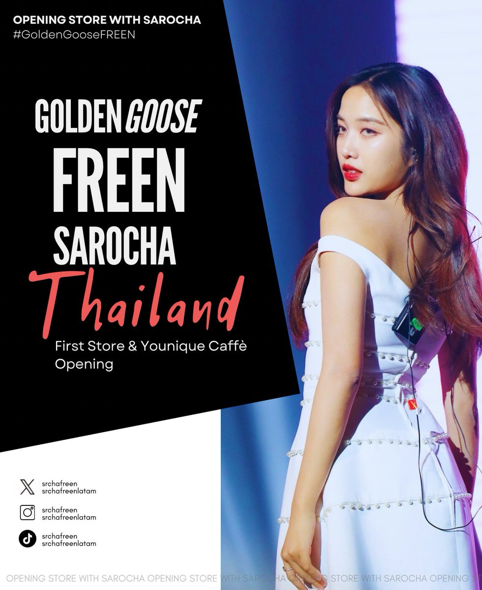 Definitely Freen sweeping again in beauty, charisma and talent, thanks to Golden Goose for choose Freen🤍

OPENING STORE WITH SAROCHA 
#GoldenGooseFREEN