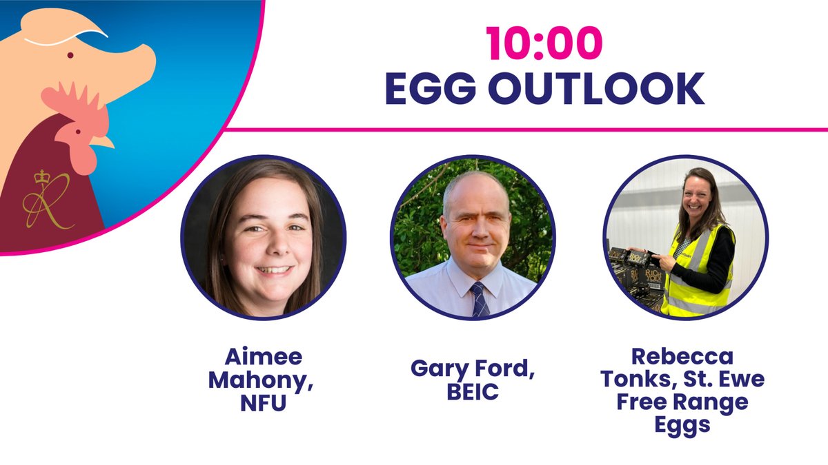 It's nearly time for the Egg Outlook! 🥚 Head along to the Poultry Theatre to get the lowdown from industry experts from different parts of the supply chain on their challenges and opportunities ahead for eggs. Head over to the Poultry Theatre at 10:00. #PigandPoultryFair