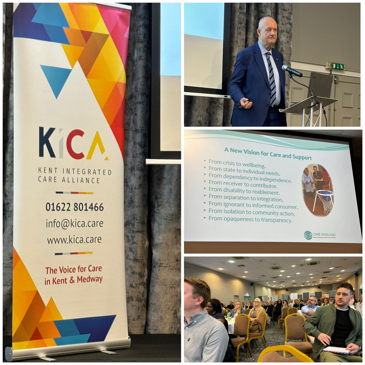 Great to be in Kent today to speak about what’s happening in homecare at the @KICACare conference. First up is @ProfMartinGreen @CareEngland talking about changing the narrative in social care. @homecareassn