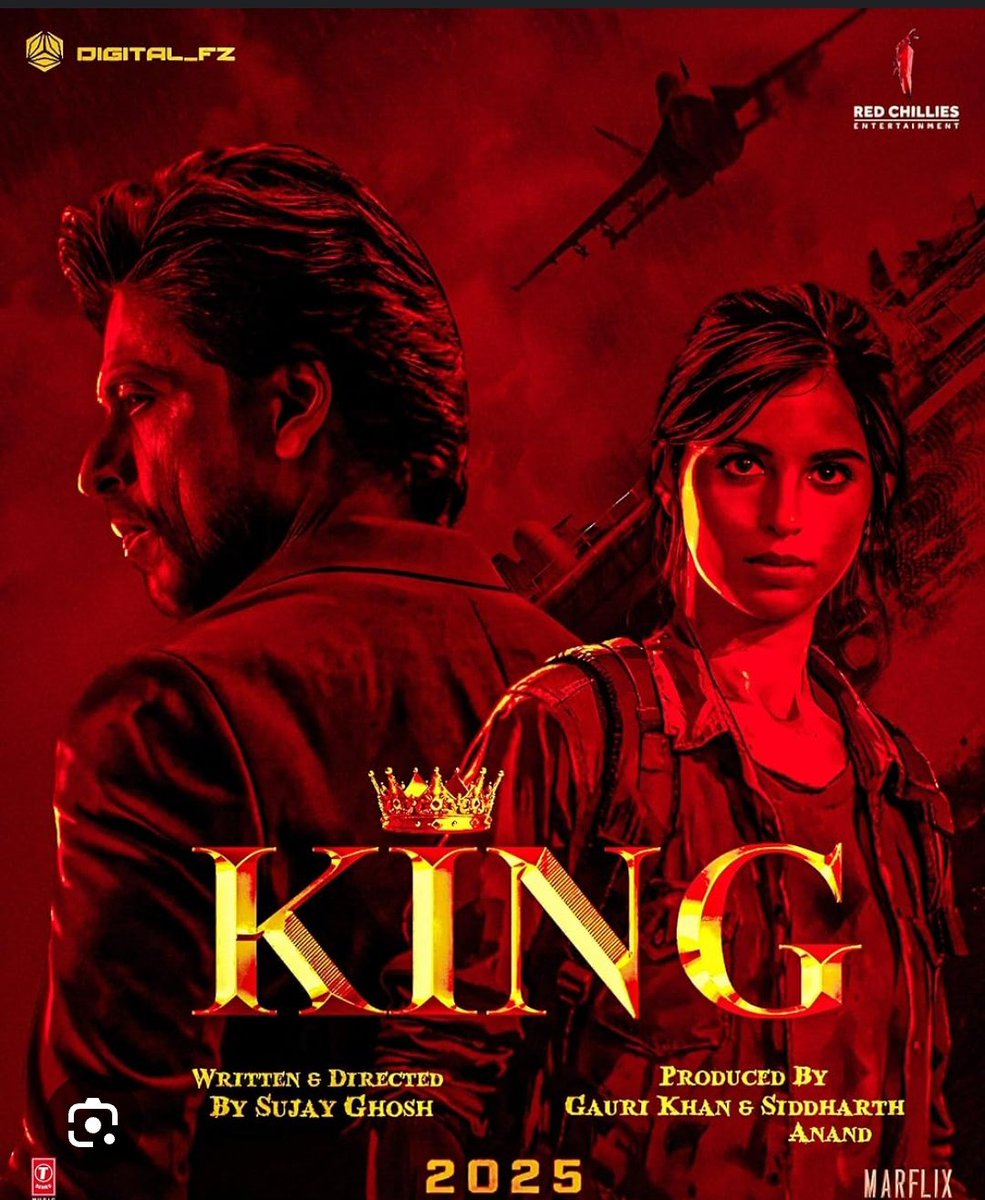 Here's the marvelous poster of #King ft #SuhanaKhan x #ShahRukhKhan 🔥 #Fanart