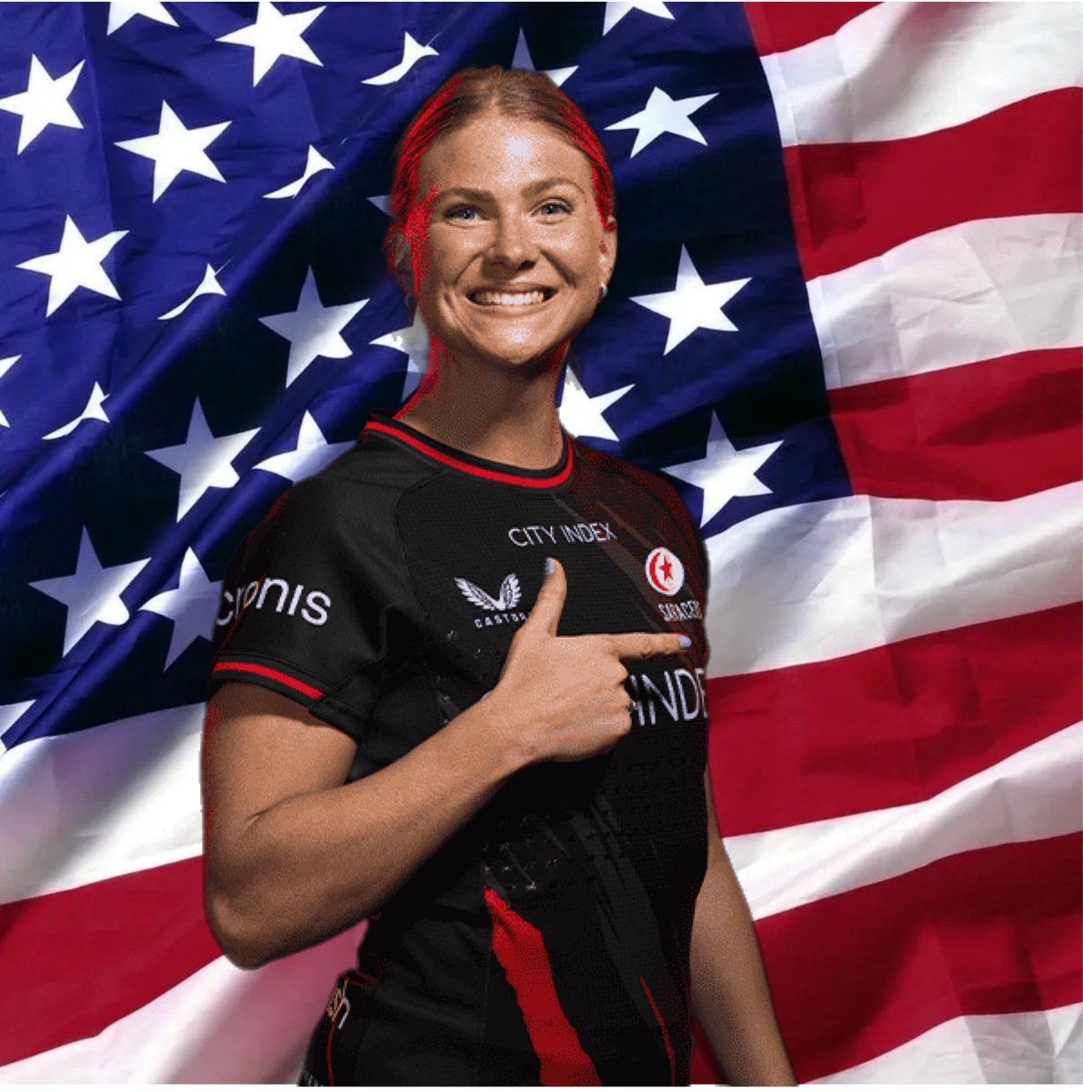 🇺🇸 Good luck to @SaracensWomen co-captain @lotteclapp in action for the USA against Australia in their final #PacificFourSeries round this weekend. #SarriesFamily ⚫️🔴 @RugbyUSA_