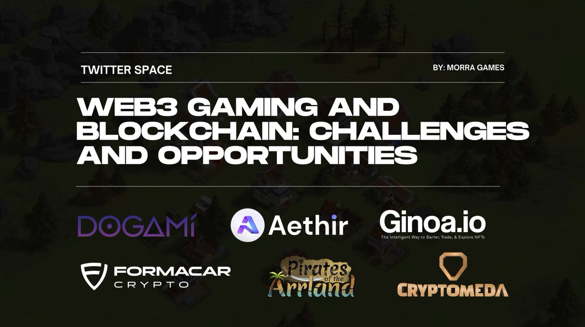 Web3 Gaming and Blockchain: Challenges and Opportunities Join us in our next space as we talk about the challenges and opportunities in #web3gaming Space: x.com/i/spaces/1mrxm… Date: May 17th, 2024 Time: 7pm GST (3pm UTC) Guest speakers: @AethirCloud @Dogami