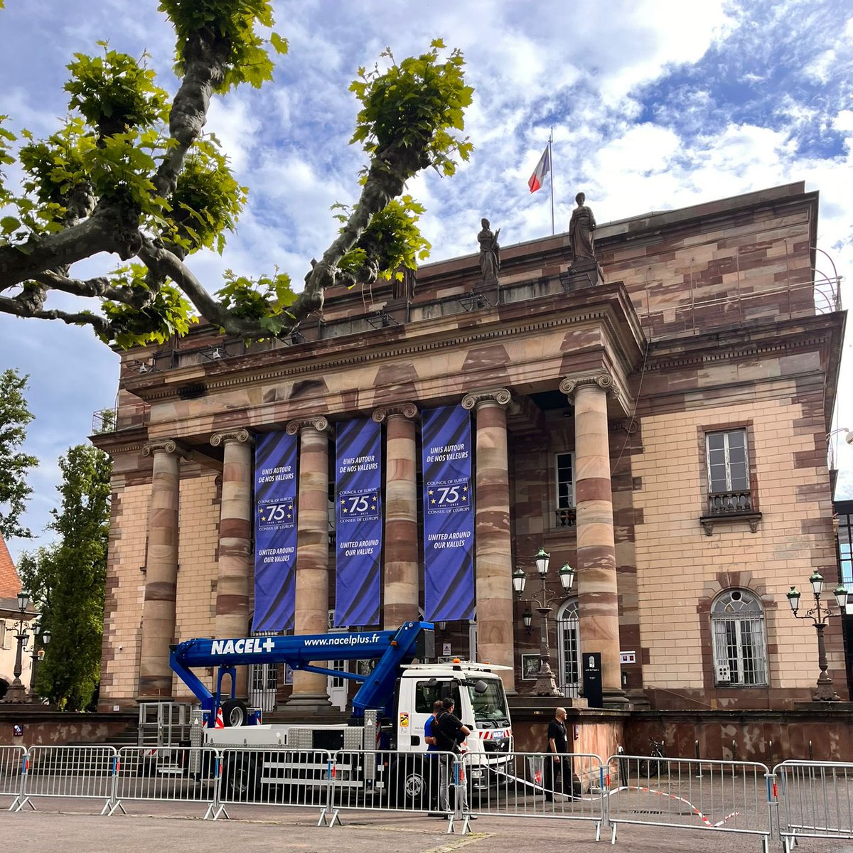 Good morning from #Strasbourg where we are finalising the preparations for the Ceremony of the 75th Anniversary of the #CouncilOfEurope. … ready for it? 😉