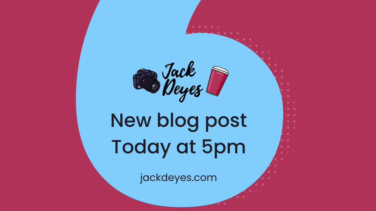 Stay tuned for a brand new blog post on jackdeyes.com today at 5 PM. Don't miss out on the latest blog post and more!#NewBlogPost #JackDeyes #StayTuned