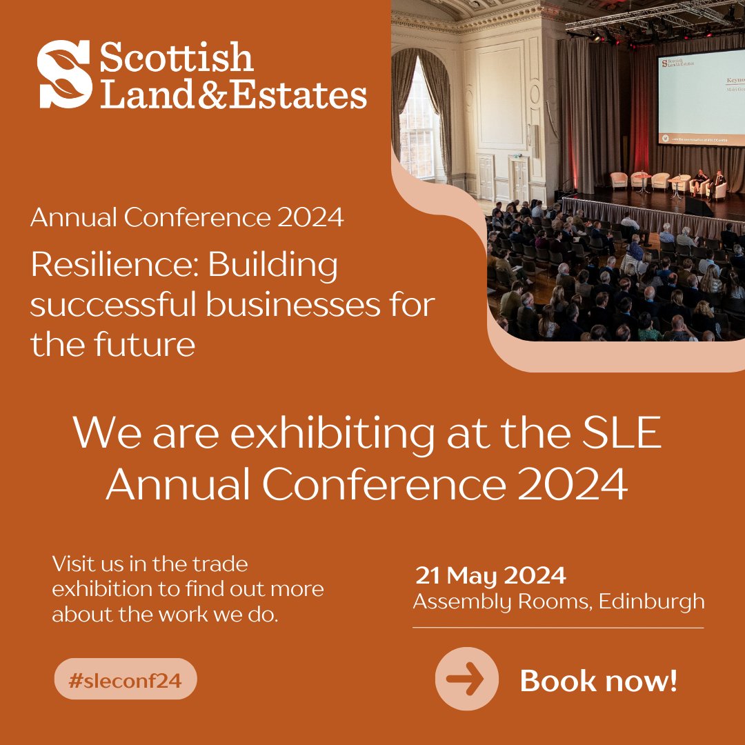 This year's @ScotLandEstates #SLEConf24 theme focuses on resilience. Peatland restoration brings benefits such as reducing flood and wildfire risk, improving water quality and supporting green jobs and our rural economy. Visit our #PeatlandACTION stand on 21 May to learn more.