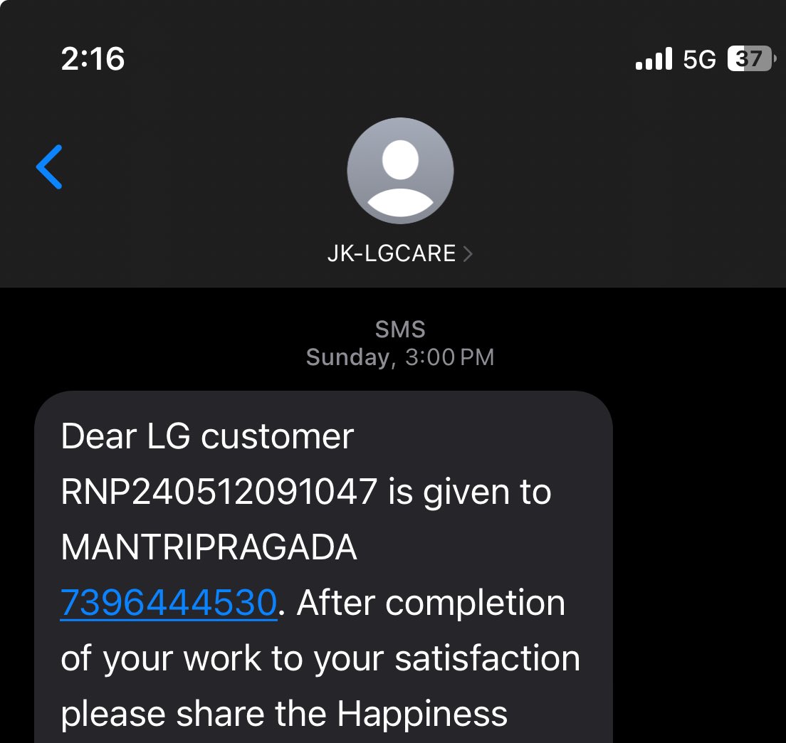 ysaikrishna93's tweet photo. @LGIndia Never taught after sales of LG product would be worst .. I have been using LG products from Past 20years.. These is my first experience

Give a repair request but no turned up.. It’s been so more than 4days  😢 https://t.co/y8iRdraqbP