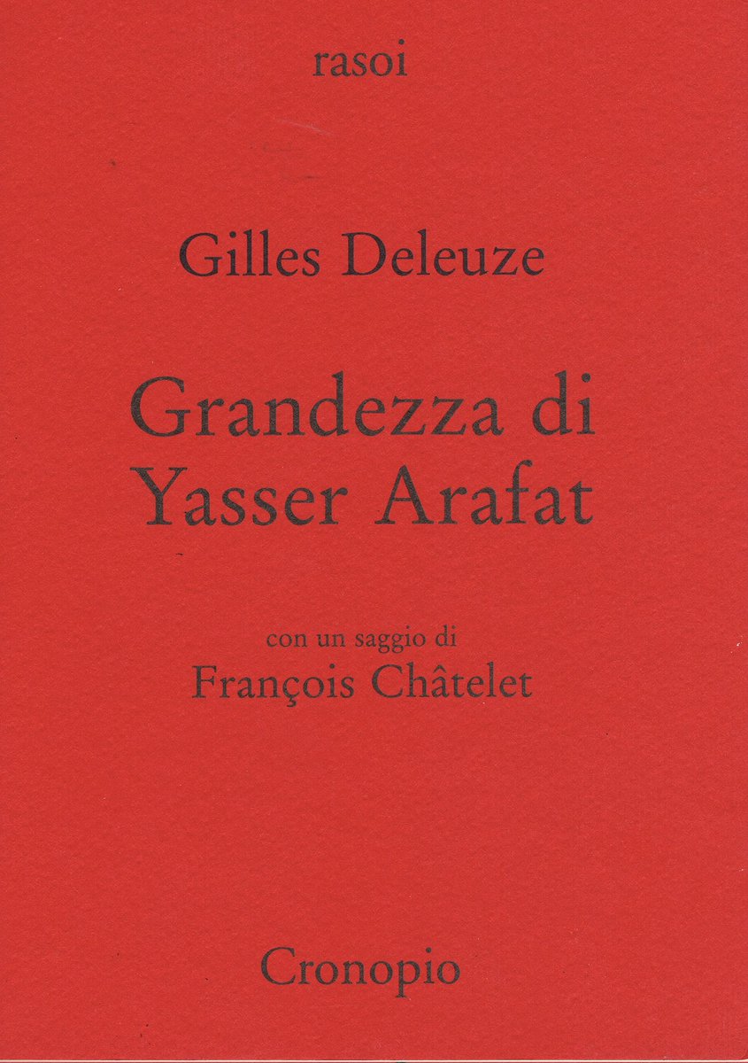 'Israele non ha mai nascosto il suo obiettivo, fin da principio: fare il vuoto nel territorio palestinese. Anzi, fare come se il territorio palestinese fosse vuoto' #GillesDeleuze 1983 @bibliofilosofia @EnricoTerrinoni @studistorici @furiacervelli @marans77 @silviaballestra