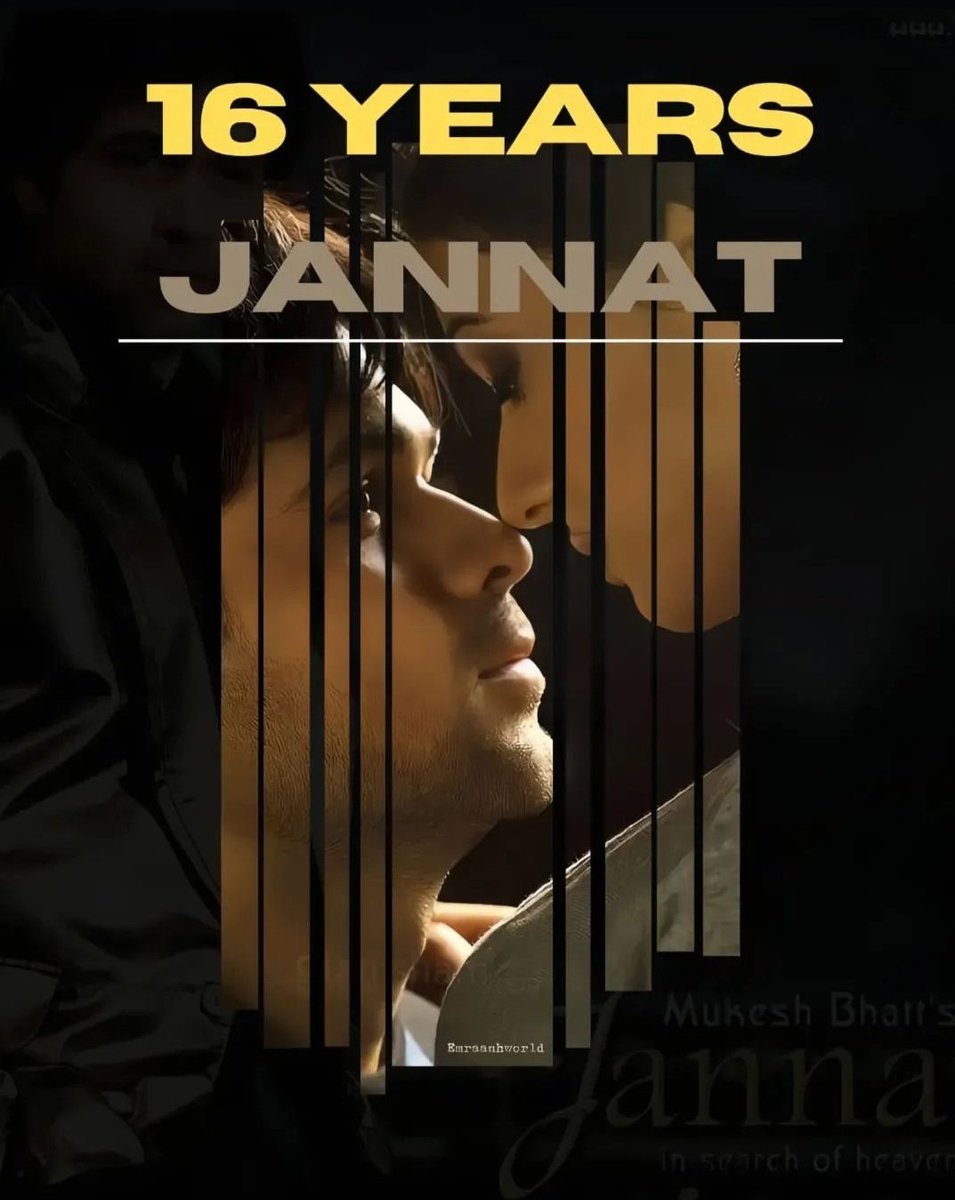 16 Years Of Iconic Jannat. #16YearsOfJannat @emraanhashmi bhai congratulations..... Now time to launch 3rd installment of jannat series .... #Jannat #EmraanHashmi