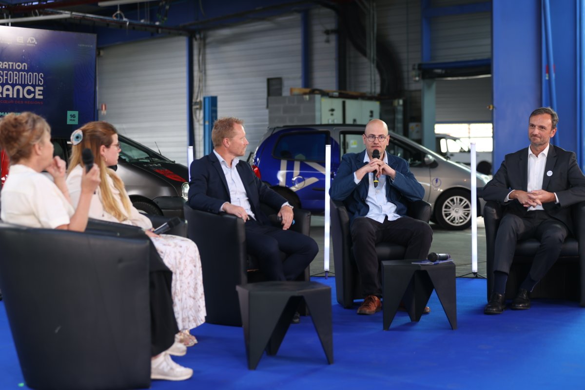 <a href="/LaTribune/">La Tribune</a> <a href="/phmabille/">Philippe Mabille</a> <a href="/desautez/">⏯ Ludovic Desautez</a> <a href="/SebastienRolo/">Sebastien Rolo</a> <a href="/VeragrowA/">Veragrow - Biostimulants agricoles</a> <a href="/Jeunes_Pousses/">Les Jeunes Pousses</a> <a href="/Regionsdefrance/">Régions de France</a> <a href="/RegionNormandie/">Région Normandie</a> <a href="/ADNormandie/">AD Normandie</a> <a href="/businessfrance/">Business France</a> <a href="/Bpifrance/">Bpifrance</a> <a href="/nathjourdan/">Nathalie Jourdan</a> <a href="/DucheminRapha/">Raphaëlle Duchemin</a> Deuxième thématique : ces projets qui racontent demain🤔
Avec : 
🔹<a href="/lucile_derly/">Lucile Derly #CES2023</a>, Co-fondatrice de <a href="/contactArterya/">Arterya</a>
🔹Sébastien MOUSSAY, Président de <a href="/BodyCap/">BodyCAP</a>
🔹Antonin VANEXEM, Fondateur de <a href="/Tellux_/">TELLUX</a>
🔹Henri BAISSAS, DG délégué de <a href="/businessfrance/">Business France</a>
#TLFRégions #Normandie