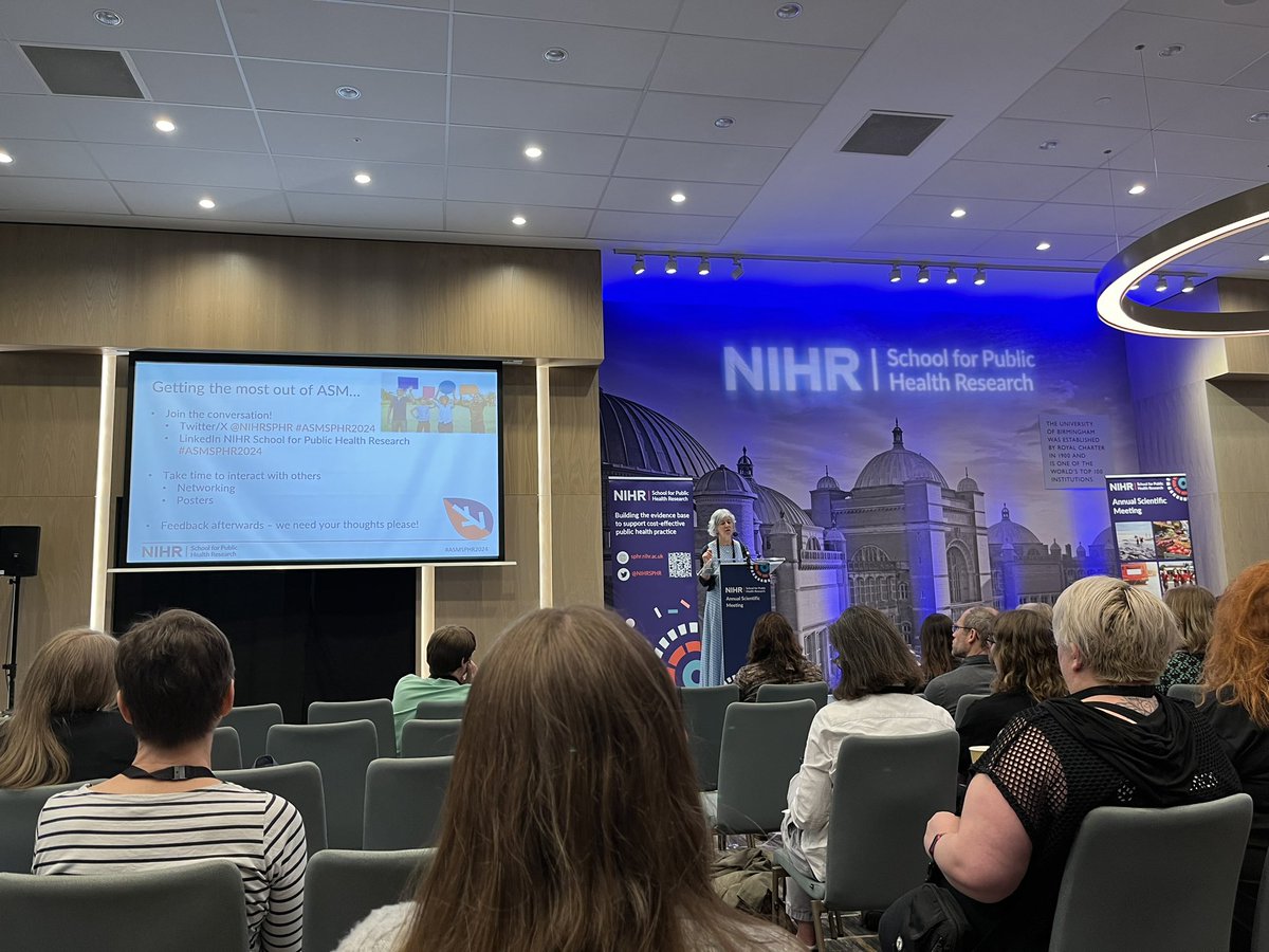 Today I am attending the @NIHRSPHR annual scientific meeting #ASMSPHR2024 - Great start with Prof @AshleyAdamson6 SPHR director