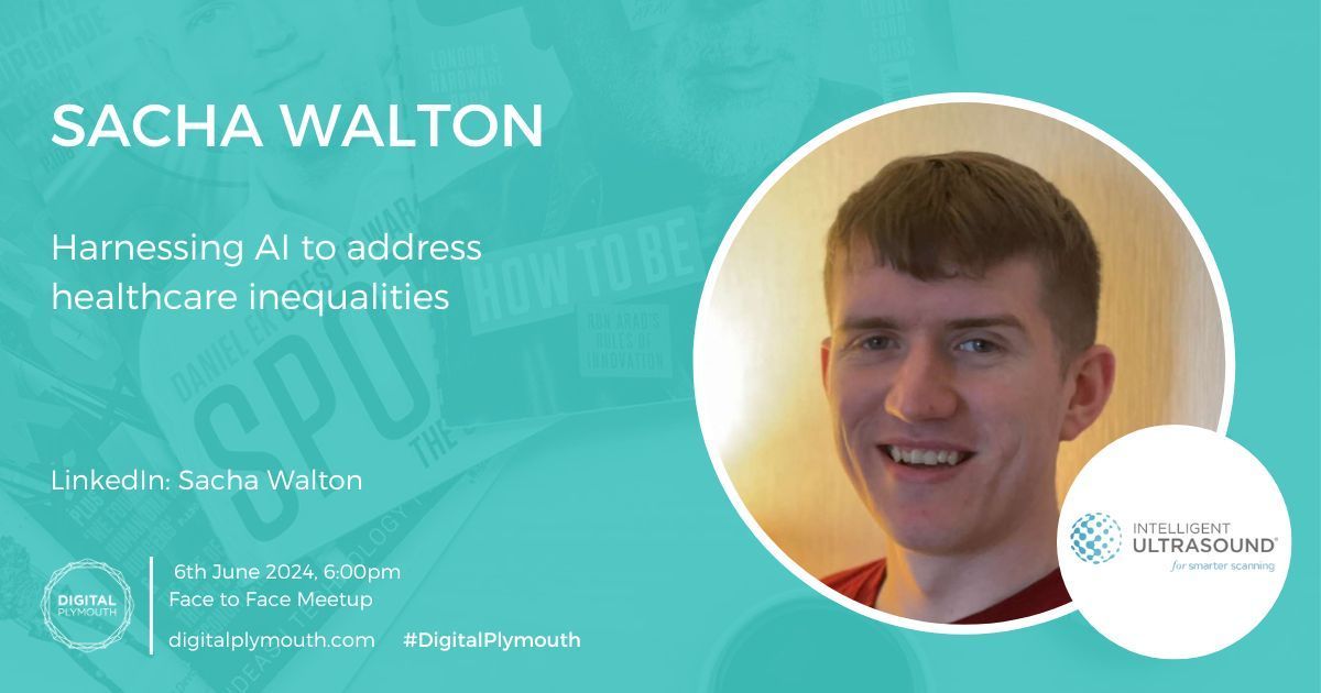 Speaker!

First up is Sacha Walton, Software Engineering Manager at @SmarterScanning. He'll be exploring how innovative AI is being used to provide healthcare solutions for pregnant women in low-income countries. 

Book your space to hear more on the 6th: buff.ly/4dEEY46