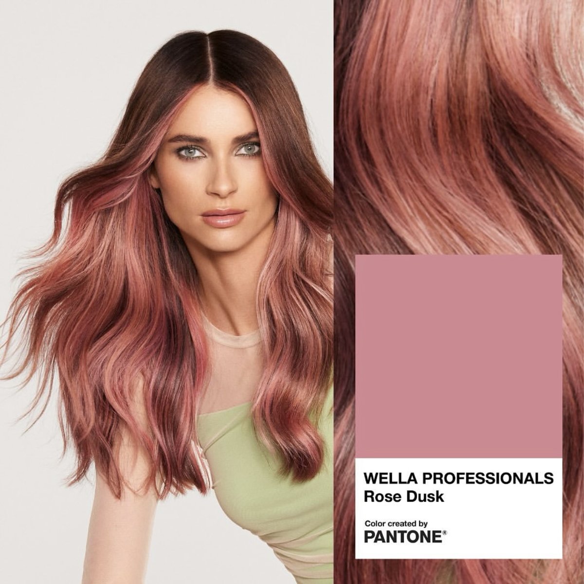New colour inspiration from Wella Professionals and Pantone: Rose Dusk, a soft pastel tone that looks dramatic in long hair techniques like balayage, and stunning as an alternative to the pink trend on shorter hair. #NewColour #NewTrend
