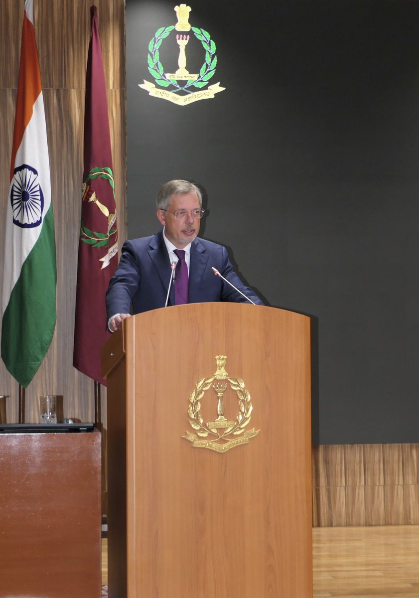 Addressed the trainees of India's National Defence College today. Touched upon the current turbulent geopolitics & various aspects of 🇷🇺🇮🇳 cooperation. Look forward to continuing cordial interaction with the NDC.