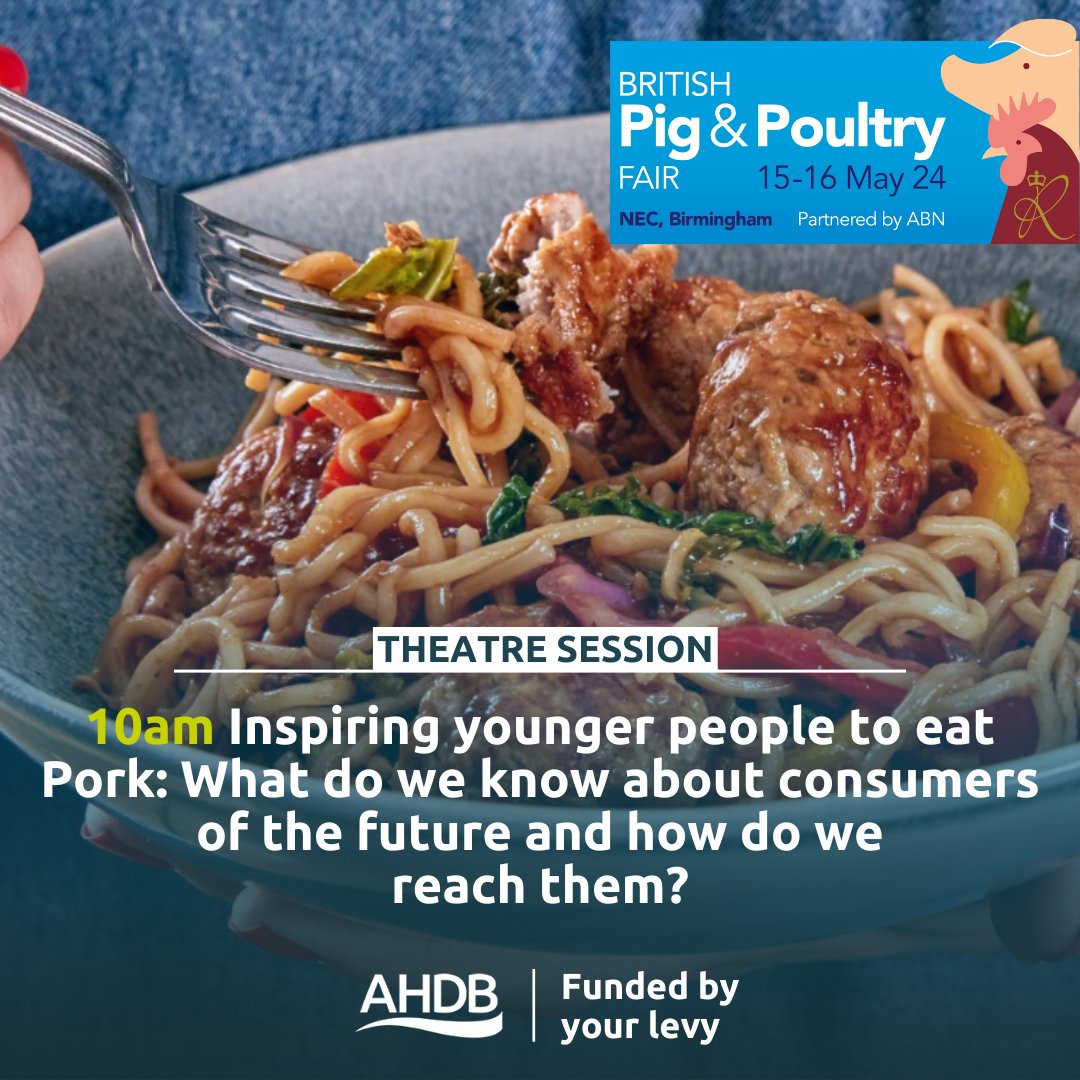 Day 2 of @PigPoultry!👋 to everyone at the show today. Our first theatre session is just about to start where we'll be discussing the hot topic of marketing pork to consumers. See you there! #PigandPoultryFair