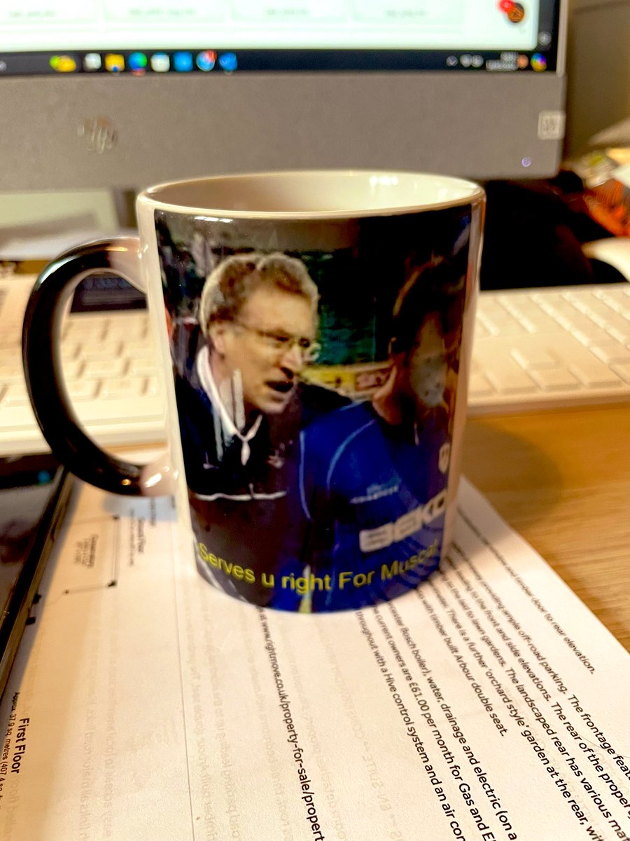 Enjoying my morning brew in my <a href="/warnockofficial/">Neil Warnock</a> mug. #muscat
