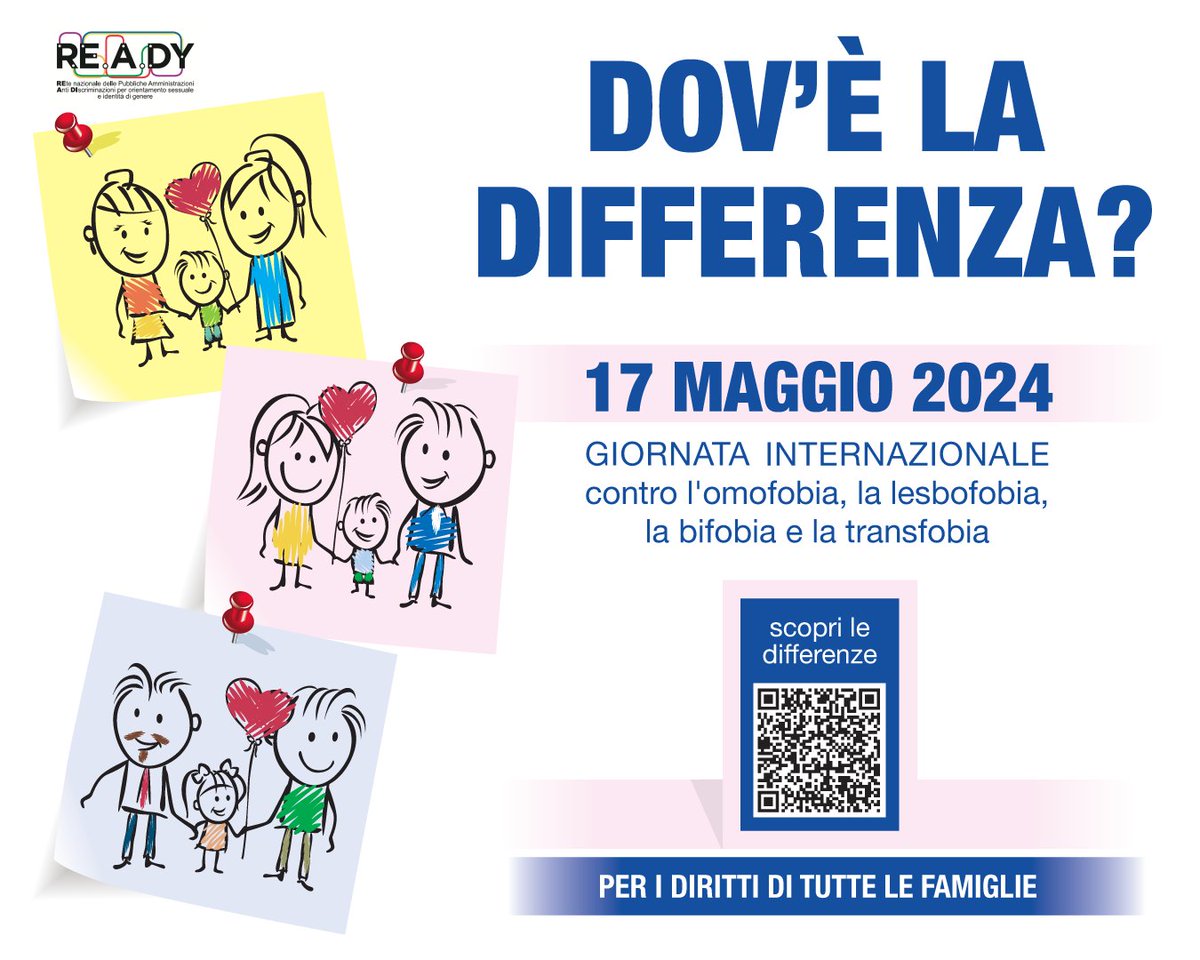 17 maggio Giornata Internazionale contro l’omolesbobitransfobia: Città metropolitana contro le discriminazioni ℹ️cittametropolitana.torino.it/cms/comunicati…