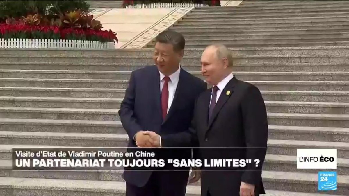 Vladimir Poutine et Xi Jinping veulent 'renforcer leurs relations économiques' f24.my/AKnD.x