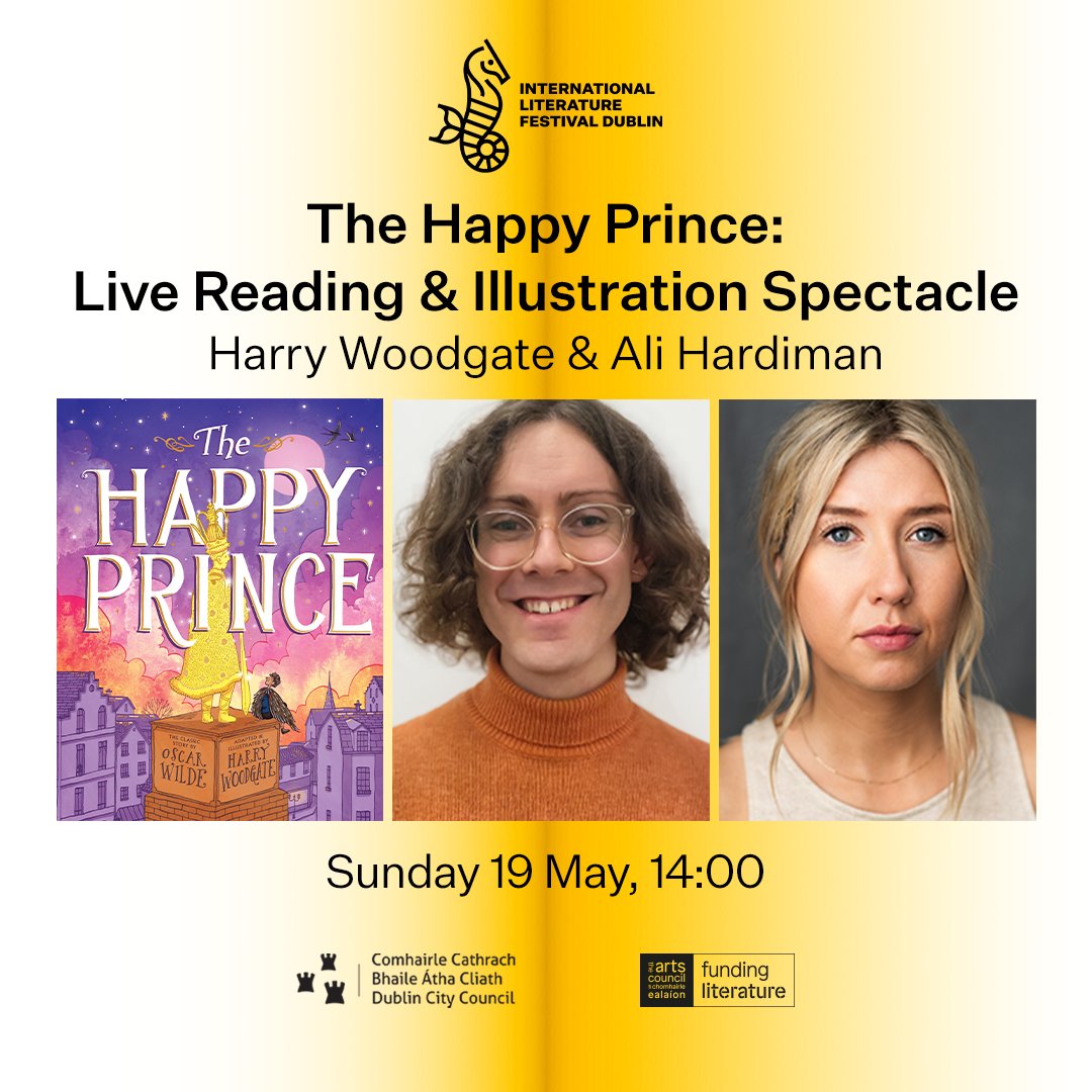A special event for the whole family, illustrator @harryewoodgate & actor @AliHardiman1 take the stage in a live illustration & storytelling spectacle featuring bringing Oscar Wilde’s The Happy Prince to life on Sun 19 at 14:00. #ILFD2024 @ILFDublin