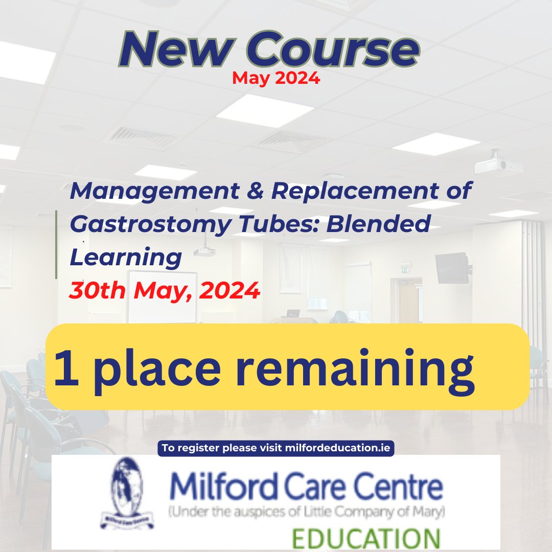 *LAST REMAINING PLACE* Education course scheduled for 30th May, please visit the below link for further information milfordeducation.ie/events/categor… #education #knowledge #learning #healthcare #nurses