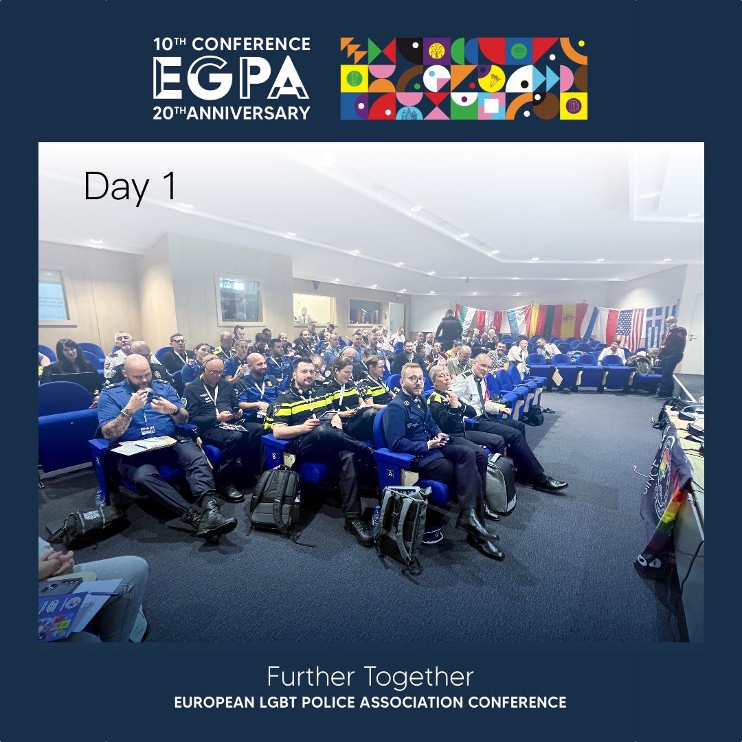 It is Day 1 of our 10th biennial conference in Brussels. LGBT police officers from Europe and the USA come together to learn from each other and hear expert speakers covering various LGBT and policing topics. 

#FurtherTogether 🏳️‍🌈🏳️‍⚧️🇪🇺🚔
