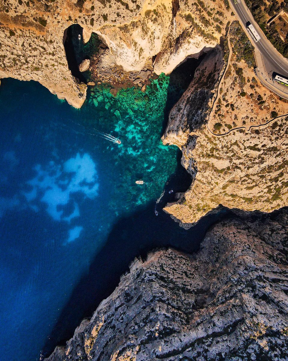 The magnificent hues of the Maltese landscape from above 💚💙 [ 📸 @mattias.palmier ] #VisitMalta #ExploreMore #MoreToExplore