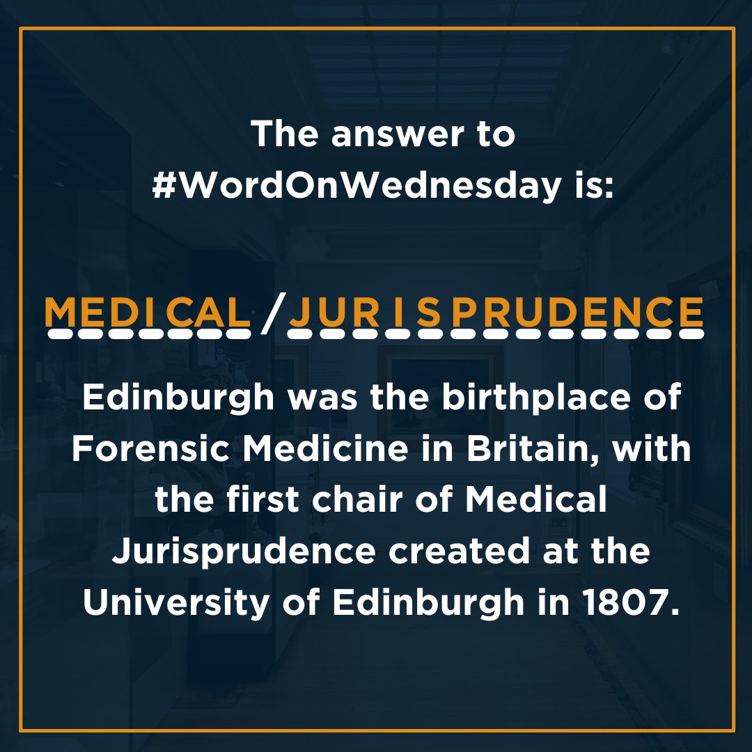 The answer to our #WordOnWednesday this week is medical jurisprudence.