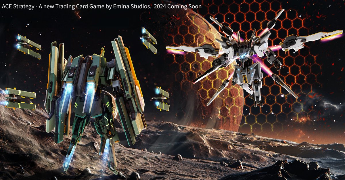 We started Ace Strategy last year in Pixel Style.   8 months later, looks like we have made some progress in 3D Mecha design😃 #mecha  #indiegame #indiedev #tcg