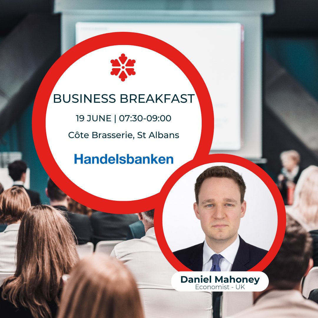 🌟 You're invited to our Business Breakfast on UK Economic Insights with Daniel Mahoney this June!

Secure your spot before 18 June: bit.ly/4dBSntJ

#EconomicInsights #UKEconomy #BusinessBreakfast #StAlbansDistrictChamberOfCommerce #StAlbansBusinesses