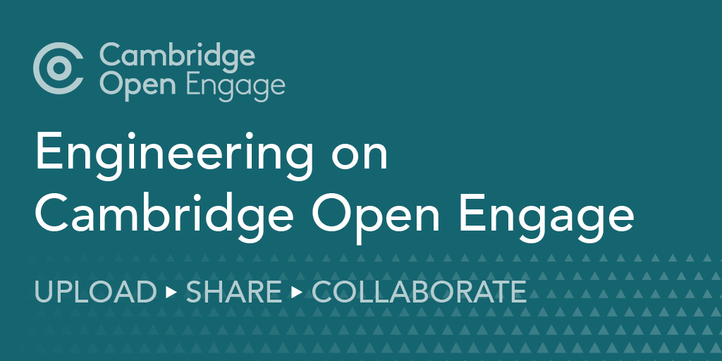 Want to increase citations and get feedback on your research quickly? Upload to Cambridge Open Engage today and take advantage of our easy social sharing and commenting tools.
cup.org/3USMQr9
#openresearch #cambridgeopenengage #preprint