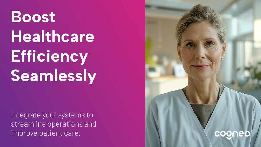 Boost healthcare efficiency with seamless system integrations from Cogneo. Streamline your operations and elevate patient care. Discover how we can help. #Healthcare #SystemIntegration #PatientCare #HealthTech #Cogneo