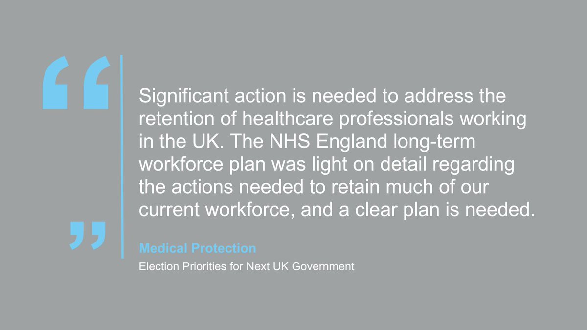 🇬🇧 It is essential that we retain valuable NHS staff by developing a dedicated NHS retention strategy which looks at the root causes behind why healthcare professionals leave the profession: medicalprotection.org/uk/media-polic…