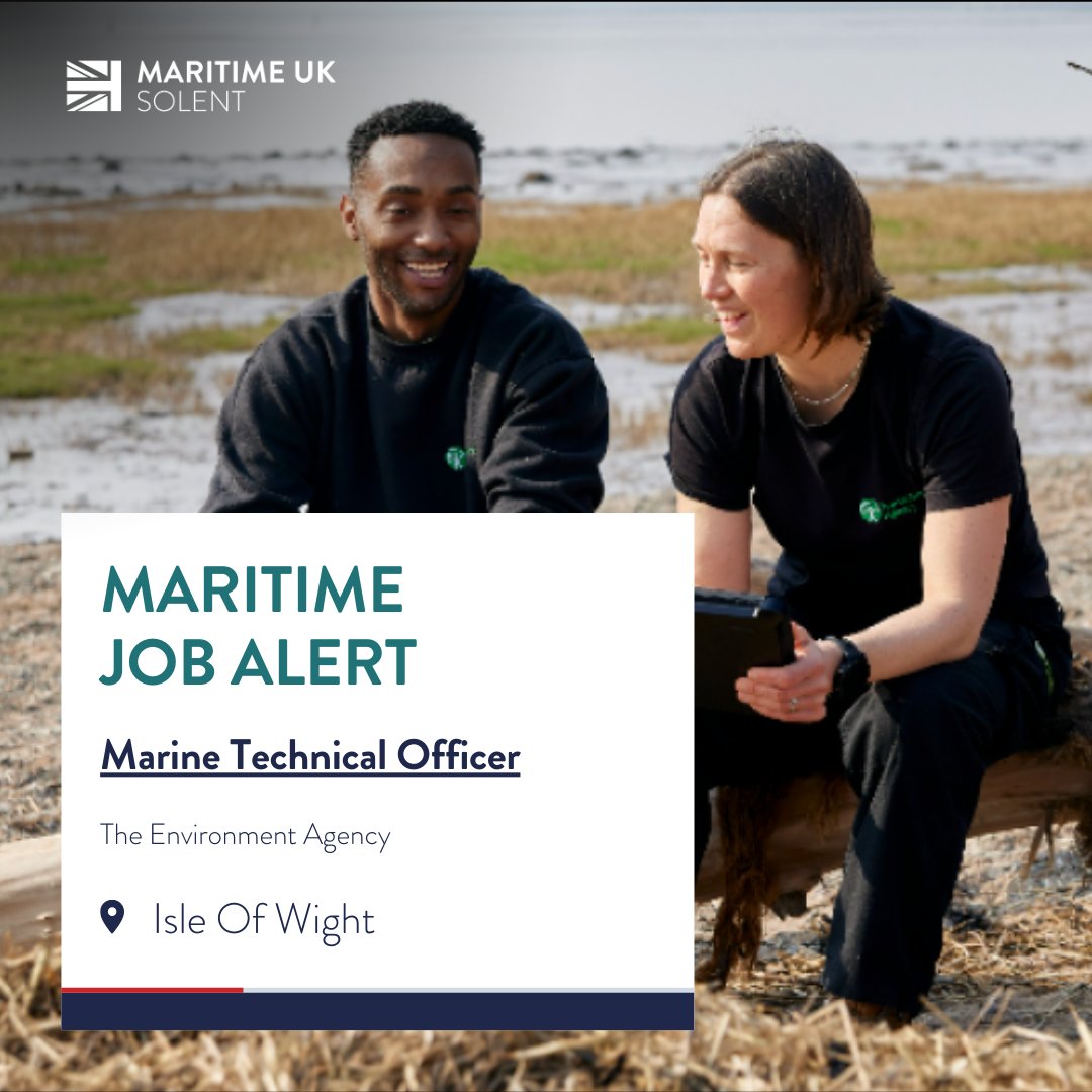 The Environment Agency is looking for a Maritime Technical Officer! Check out the full Job description here - shorturl.at/wDLM1 #MaritimeUKSolent #Maritime #IOW #Solent #Hiring @MaritimeUK @EnvAgency