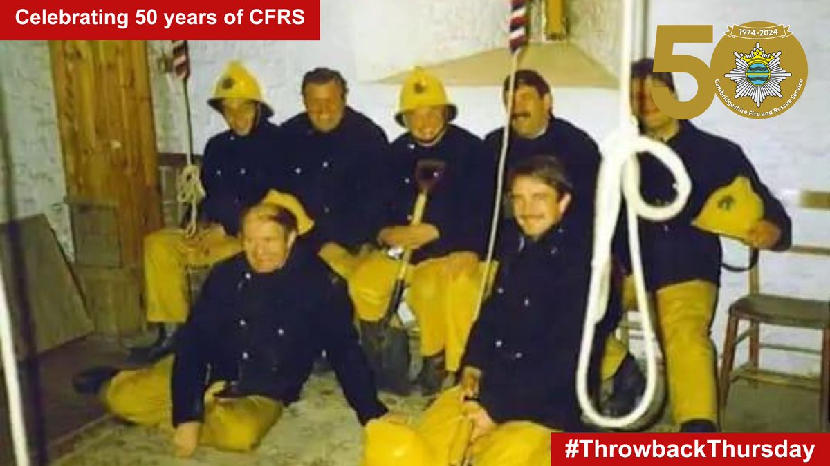 We're throwing it back every Thursday on our socials until the end of the year to celebrate 50 years of CFRS 🎉 This photo includes Mick Richardson who served time at Yaxley retained in the late 1980's🚒 🧑‍🚒 He sadly passed away last year. ♥️ #CFRSThrowbackThursday
