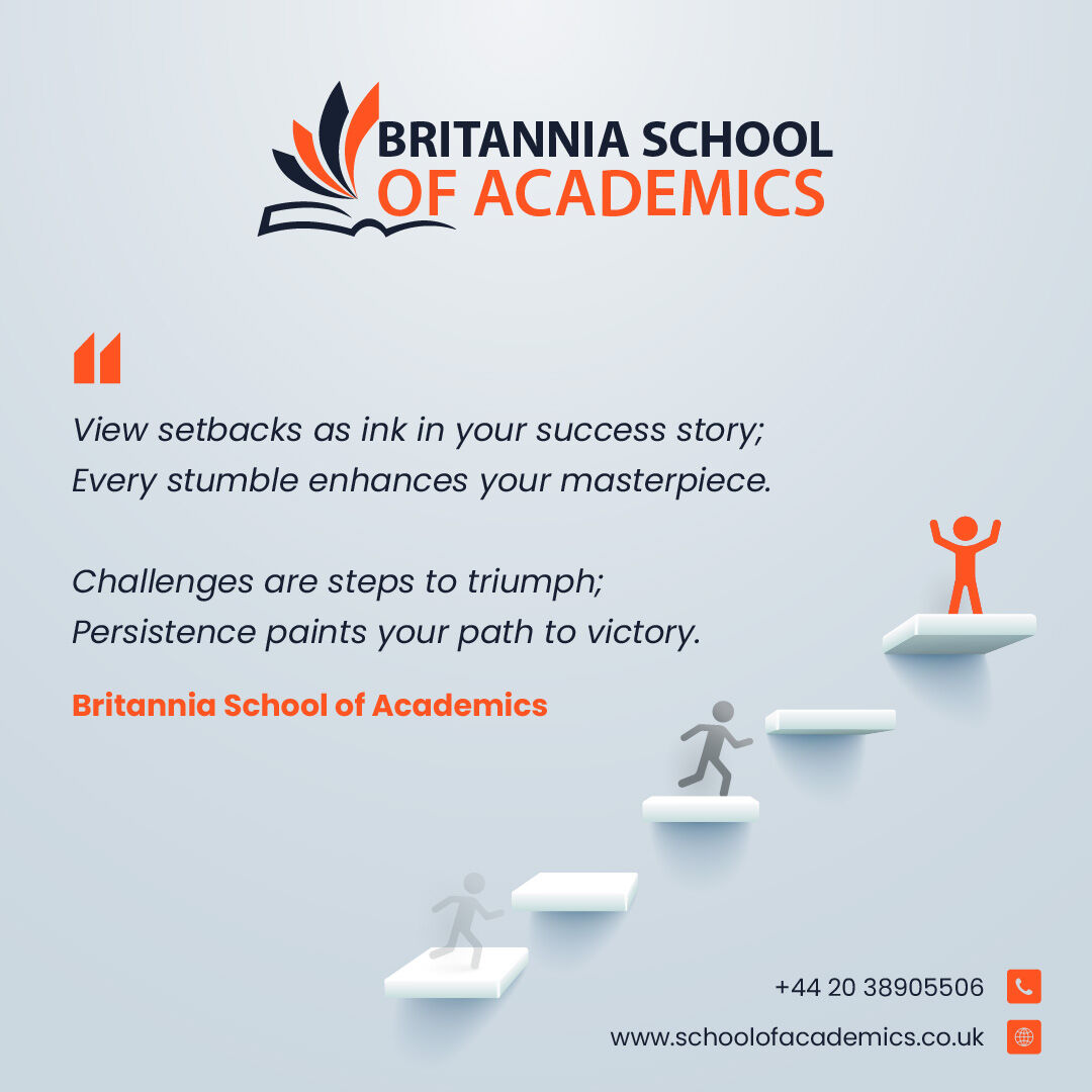 From Dream to Persistence: #BritanniaSchoolofAcademics Lights the Way!💡

Keep pushing through challenges, find success, and shine bright with us!
Enrol now to pursue your dreams! 🌟 

#Development #Qualification #FurtherEducation #FE #HE #IAG #Functionalskills #Apprenticeships