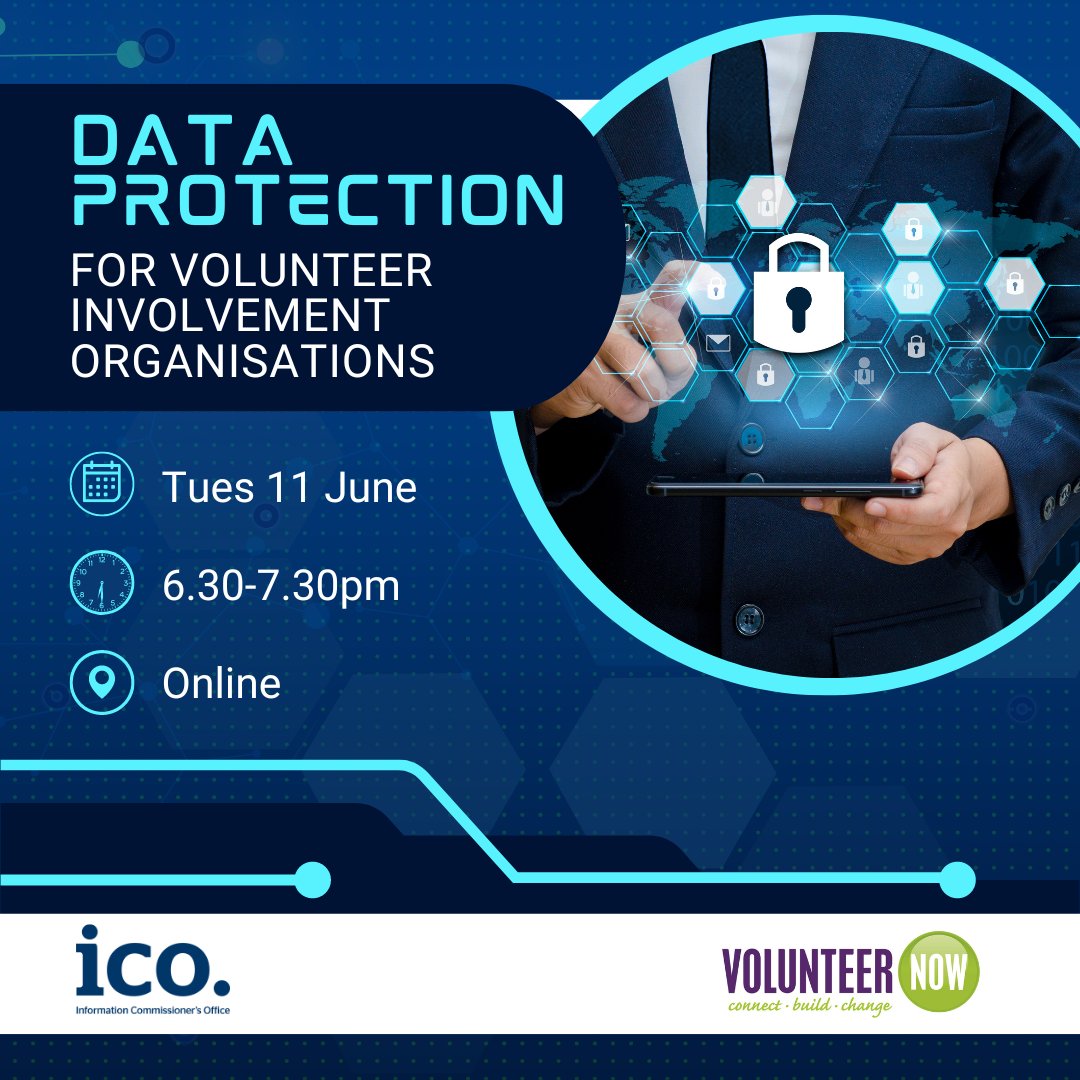 Join us for a practical evening session with the Information Commissioner's Office, to look at data protection issues for volunteer involving organisations. Find out more & book your place here - ow.ly/Gaqx50RE7vT @ICOnews @FermanaghTrust