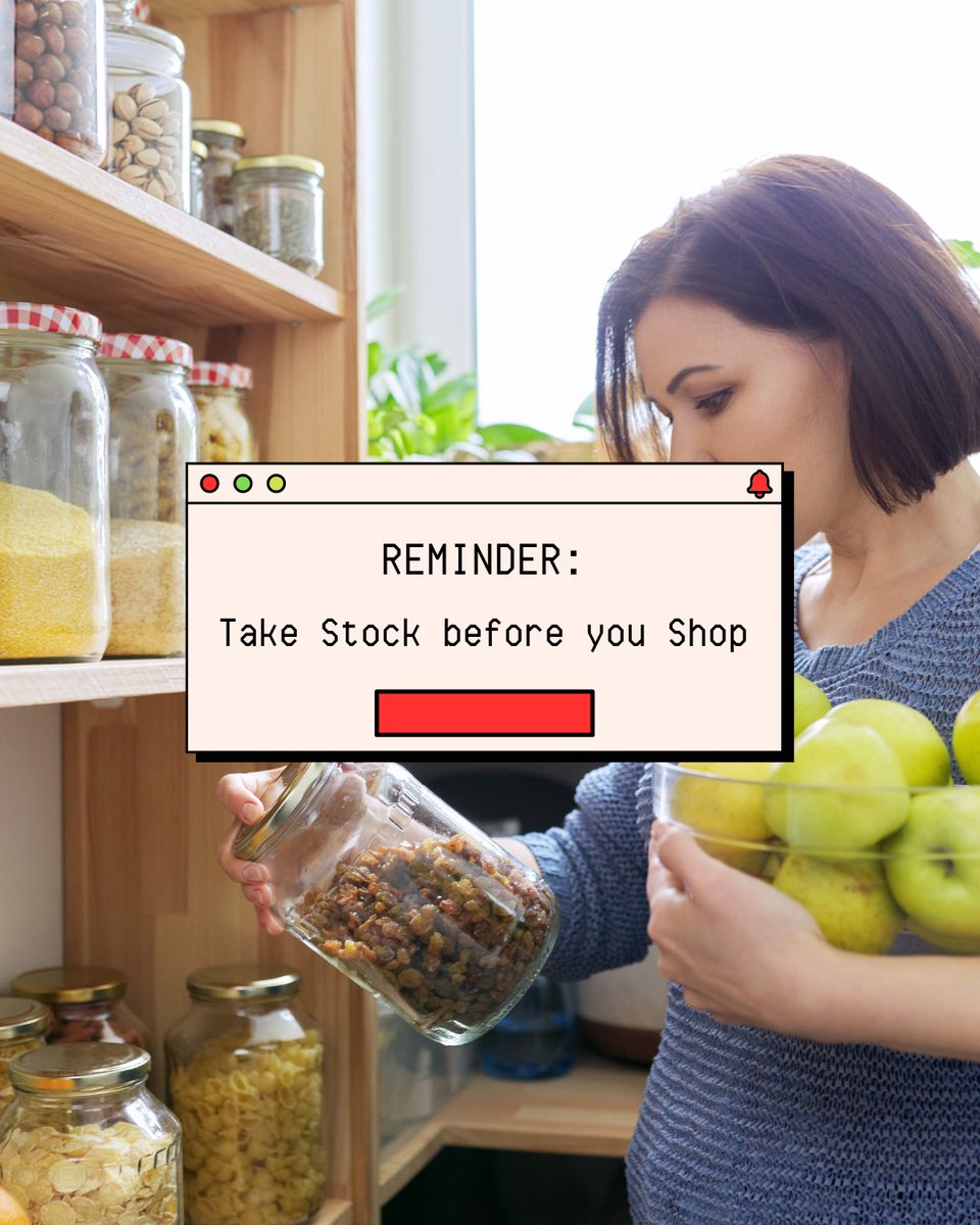 This is your friendly reminder to #TakeStock!

Before you hit the shops again, give your fridge, freezer, and cupboards a once-over to see what you already have. It's a small step that can save you money on groceries and help #StopFoodWaste.