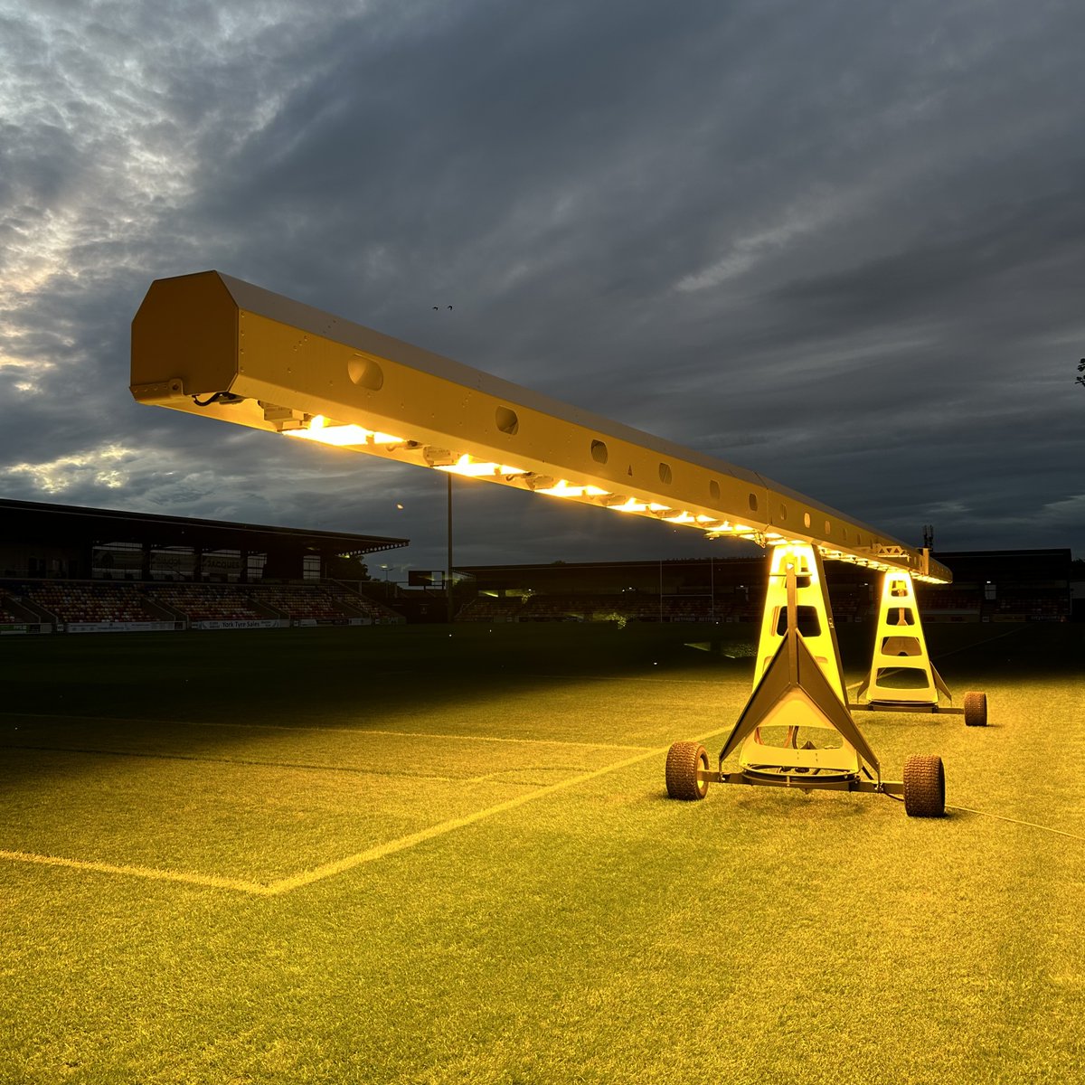 YorkSMC's tweet image. We&apos;re still working behind the scenes to capture all elements of the stadium for our new website and it&apos;s very much nearing completion! Last night, Your Creative Sauce captured the evening grow lights 💡🌱
#WebContent #LNERCommunityStadium