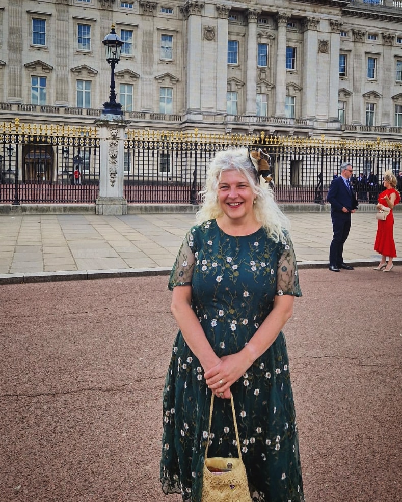 Director Rebecca Yorke, representing the Brontë Parsonage Museum and Bradford at the Creative Industries Garden Party yesterday! The party was held at Buckingham Palace to celebrate the creative arts across the UK 🌻 @bradford2025 @DCMS @ace_national
