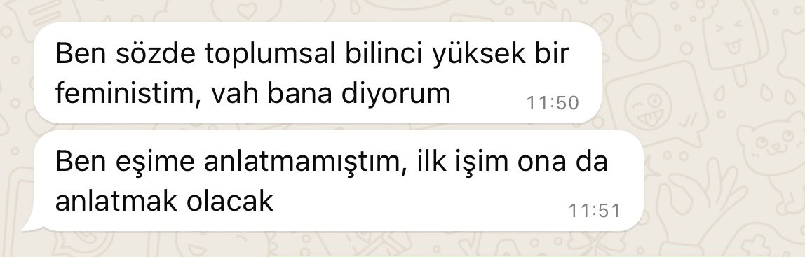 Sesimizi çıkarmak çok önemli. Susmayalım. Korkmayalım. Kimsenin yaptığı yanına kar kalmasın. Doktorun tacizine uğramış diğer hanımefendi ile az önce mesajlaşmalarım.