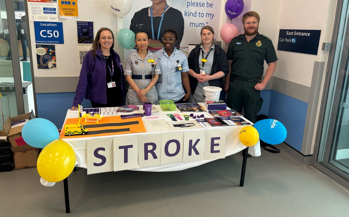 Our fantastic Stroke Team is holding an information stand at New Cross Hospital today (16 May) from 9am until 5pm to raise awareness of the signs of stroke. 

They are joined by colleagues from <a href="/TheStrokeAssoc/">Stroke Association</a> and <a href="/OFFICIALWMAS/">West Midlands Ambulance Service #HelpUsHelpYou</a>