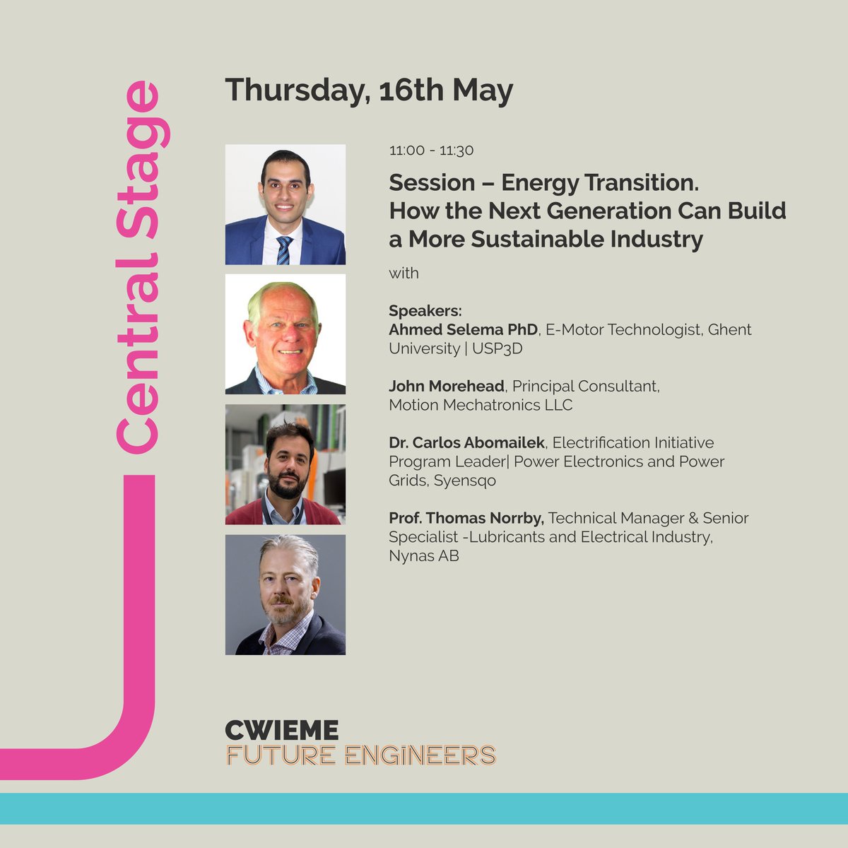 💬 Join our panel discussion on 'Energy Transition -How the Next Generation Can Build a More Sustainable Industry'. 

Join us now!

#CWIEMEBerlin2024